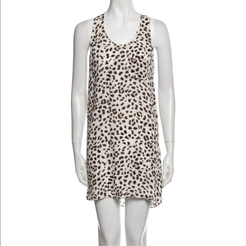 Alexander Wang Silk Animal Print Mini Dress